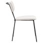 Preview: ESSZIMMERSTUHL DORY METALLRAHMEN IN SCHWARZ - STOFF IN HELLGRAU 48,5x61x76Hcm