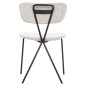 Preview: ESSZIMMERSTUHL DORY METALLRAHMEN IN SCHWARZ - STOFF IN HELLGRAU 48,5x61x76Hcm