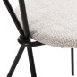 Preview: ESSZIMMERSTUHL DORY METALLRAHMEN IN SCHWARZ - STOFF IN HELLGRAU 48,5x61x76Hcm