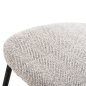 Preview: ESSZIMMERSTUHL DORY METALLRAHMEN IN SCHWARZ - STOFF IN HELLGRAU 48,5x61x76Hcm