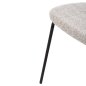 Preview: ESSZIMMERSTUHL DORY METALLRAHMEN IN SCHWARZ - STOFF IN HELLGRAU 48,5x61x76Hcm