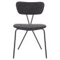 Preview: ESSZIMMERSTUHL DORY METALLRAHMEN IN SCHWARZ-STOFF IN DUNKELGRAU 48,5x61x76Hcm