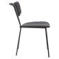 Preview: ESSZIMMERSTUHL DORY METALLRAHMEN IN SCHWARZ-STOFF IN DUNKELGRAU 48,5x61x76Hcm
