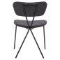 Preview: ESSZIMMERSTUHL DORY METALLRAHMEN IN SCHWARZ-STOFF IN DUNKELGRAU 48,5x61x76Hcm