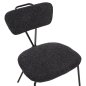 Preview: ESSZIMMERSTUHL DORY METALLRAHMEN IN SCHWARZ-STOFF IN DUNKELGRAU 48,5x61x76Hcm
