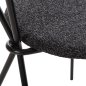 Preview: ESSZIMMERSTUHL DORY METALLRAHMEN IN SCHWARZ-STOFF IN DUNKELGRAU 48,5x61x76Hcm