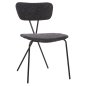 Preview: ESSZIMMERSTUHL DORY METALLRAHMEN IN SCHWARZ-STOFF IN DUNKELGRAU 48,5x61x76Hcm