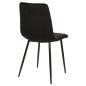 Preview: STUHL LATRELL AUS SCHWARZEM SAMT MIT SCHWARZEN METALLBEINEN 43x54x88cm