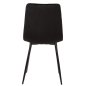 Preview: STUHL LATRELL AUS SCHWARZEM SAMT MIT SCHWARZEN METALLBEINEN 43x54x88cm