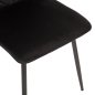 Preview: STUHL LATRELL AUS SCHWARZEM SAMT MIT SCHWARZEN METALLBEINEN 43x54x88cm