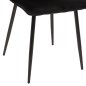 Preview: STUHL LATRELL AUS SCHWARZEM SAMT MIT SCHWARZEN METALLBEINEN 43x54x88cm