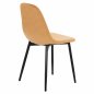 Preview: STUHL "LEONARDO" AUS SAMT GOLD MIT METALLBEINEN 45x47x87 cm
