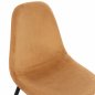 Preview: STUHL "LEONARDO" AUS SAMT GOLD MIT METALLBEINEN 45x47x87 cm