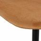 Preview: STUHL "LEONARDO" AUS SAMT GOLD MIT METALLBEINEN 45x47x87 cm