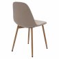 Preview: STUHL "LEONARDO" AUS BEIGEM STOFF MIT METALLBEINEN 45x47x87 cm
