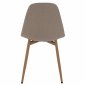 Preview: STUHL "LEONARDO" AUS BEIGEM STOFF MIT METALLBEINEN 45x47x87 cm