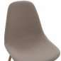 Preview: STUHL "LEONARDO" AUS BEIGEM STOFF MIT METALLBEINEN 45x47x87 cm