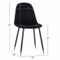 Preview: Stuhl Lucille mit Samtstoff in schwarz