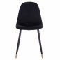 Preview: Stuhl Lucille mit Samtstoff in schwarz