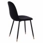 Preview: Stuhl Lucille mit Samtstoff in schwarz