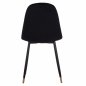 Preview: Stuhl Lucille mit Samtstoff in schwarz