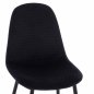 Preview: Stuhl Lucille mit Samtstoff in schwarz