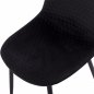Preview: Stuhl Lucille mit Samtstoff in schwarz