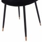 Preview: Stuhl Lucille mit Samtstoff in schwarz