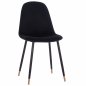 Preview: Stuhl Lucille mit Samtstoff in schwarz