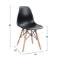 Preview: Twist Chair Μαύρη (47x53x81)