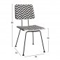 Preview: Allegra Metallstuhl mit Wicker schwarz/weiß 46x56x88Y cm