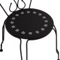 Preview: Outdoor-Stuhl aus Metall mit Verzierung in Anthrazit