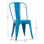 Preview: Outdoor Stühle günstig kaufen | Design Stuhl "Melita", in blau