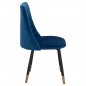 Preview: STUHL AUS SAMT "SHAILY" 48x49x87 CM IN BLAU