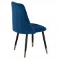 Preview: STUHL AUS SAMT "SHAILY" 48x49x87 CM IN BLAU