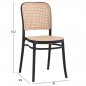 Preview: CHAIR POLYPROPYLENE BLACK WITH BEIGE SEAT AND BACKREST 41x49x102cm