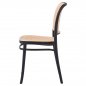 Preview: CHAIR POLYPROPYLENE BLACK WITH BEIGE SEAT AND BACKREST 41x49x102cm