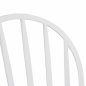Preview: Modern Dining Chair with metal legs in natural wood finish, in white