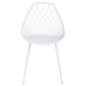 Preview: STUHL POLYPROPYLEN IN WEISSER FARBE MIT WEISSEN METALLBEINEN 52x53x82Hcm