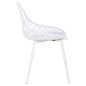 Preview: STUHL POLYPROPYLEN IN WEISSER FARBE MIT WEISSEN METALLBEINEN 52x53x82Hcm