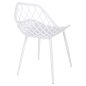 Preview: STUHL POLYPROPYLEN IN WEISSER FARBE MIT WEISSEN METALLBEINEN 52x53x82Hcm