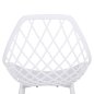 Preview: STUHL POLYPROPYLEN IN WEISSER FARBE MIT WEISSEN METALLBEINEN 52x53x82Hcm