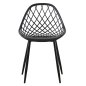 Preview: STUHL POLYPROPYLEN IN SCHWARZ MIT SCHWARZEN METALLBEINEN 52x53x82 cm