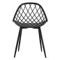 Preview: STUHL POLYPROPYLEN IN SCHWARZ MIT SCHWARZEN METALLBEINEN 52x53x82 cm