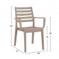 Preview: Stackable chair "JARDIN" made of polypropylene in cappuccino colors