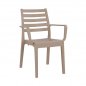 Preview: Stackable chair "JARDIN" made of polypropylene in cappuccino colors