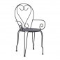 Preview: ARMCHAIR CHAIR METALLIC AMORE BLACK 49x48x90 cm