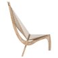 Preview: LOUNGE CHAIR HARP ASH WOOD FRAME AND SYNTHETIC ROPE IN NATURAL COLOR 85x101,5x128,5Hcm
