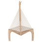 Preview: LOUNGE CHAIR HARP ASH WOOD FRAME AND SYNTHETIC ROPE IN NATURAL COLOR 85x101,5x128,5Hcm