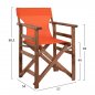 Preview: Armchair director LIMNOS made of textile in orange